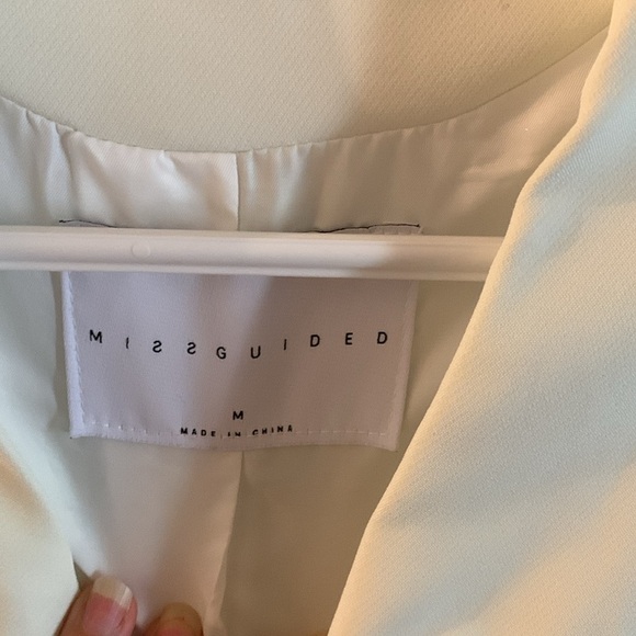 Missguided Ivory Sleeveless Blazer waistcoat vest - Picture 4 of 4